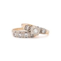 YELLOW GOLD AND DIAMOND WEDDING SET