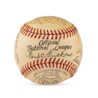 A 1941 Houston Buffaloes Team Signed Autograph Baseball