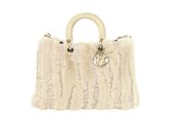 Christian Dior Curly Lamb and Mink Diorissimo Bag