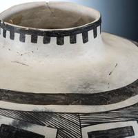 Anasazi Mogollan Black-on-White Pottery Storage Jar
