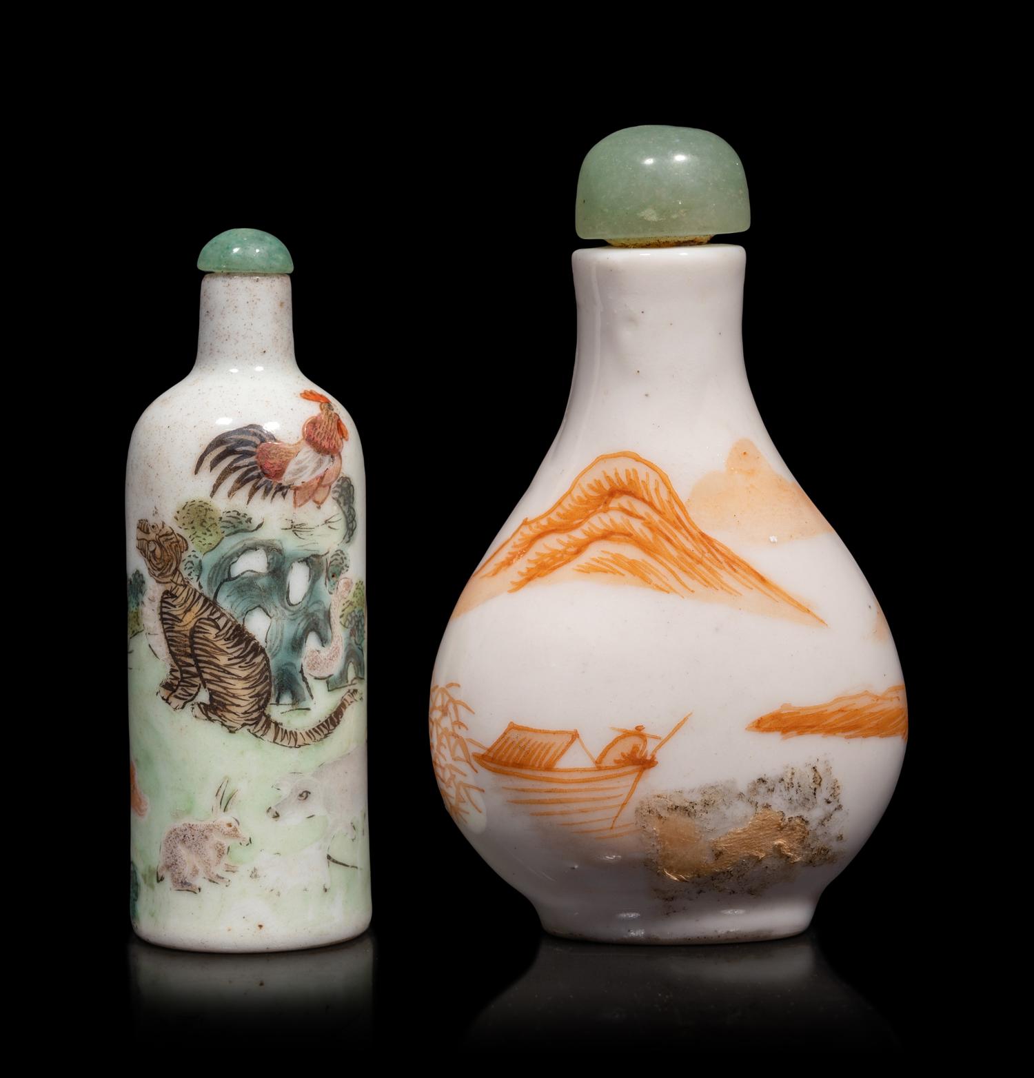 Two Chinese Porcelain Snuff Bottles