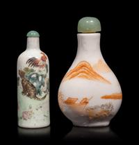 Two Chinese Porcelain Snuff Bottles