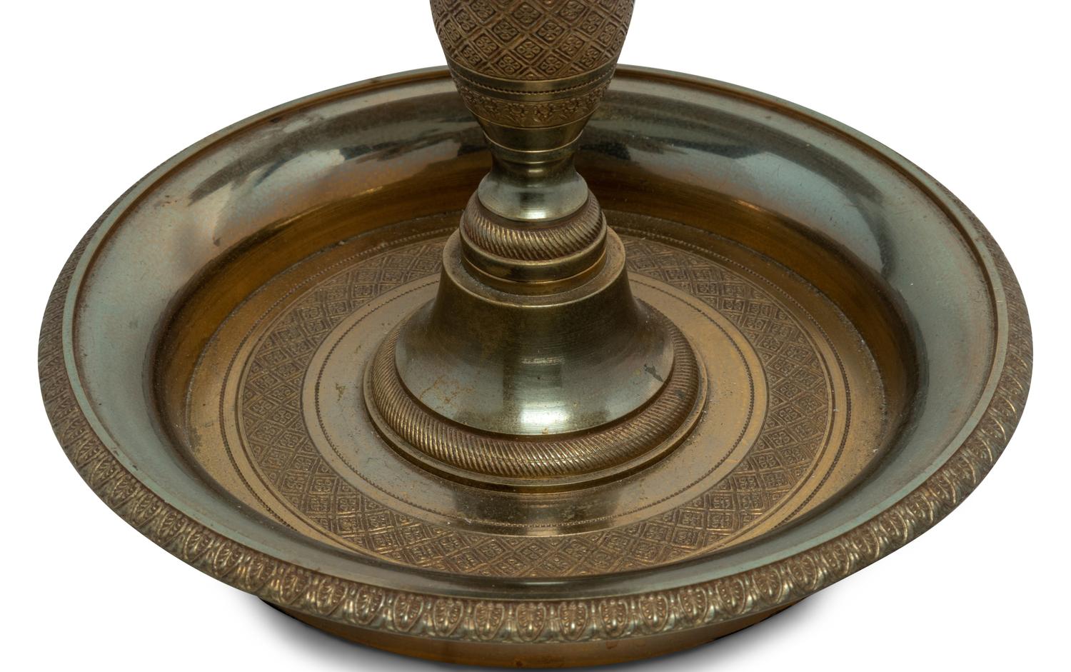 An Empire Style Brass Bouillotte Lamp