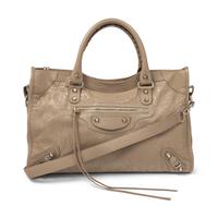 BALENCIAGA, TAUPE MEDIUM CITY BAG