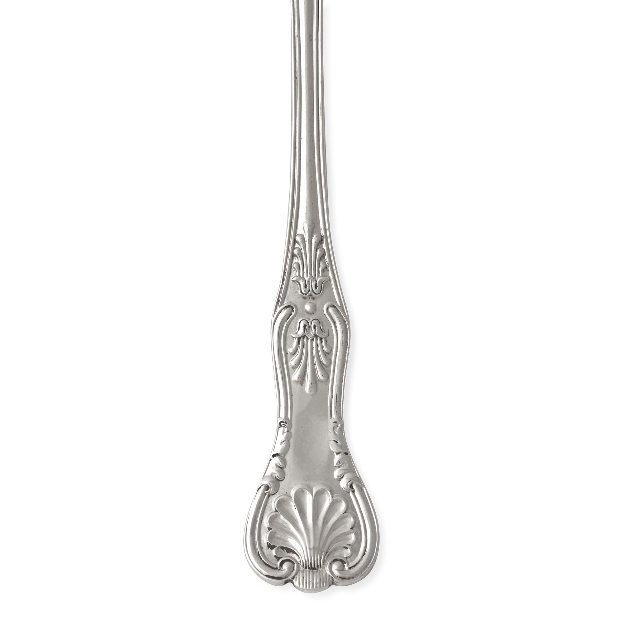 An Assembled English Silver Flatware Service
