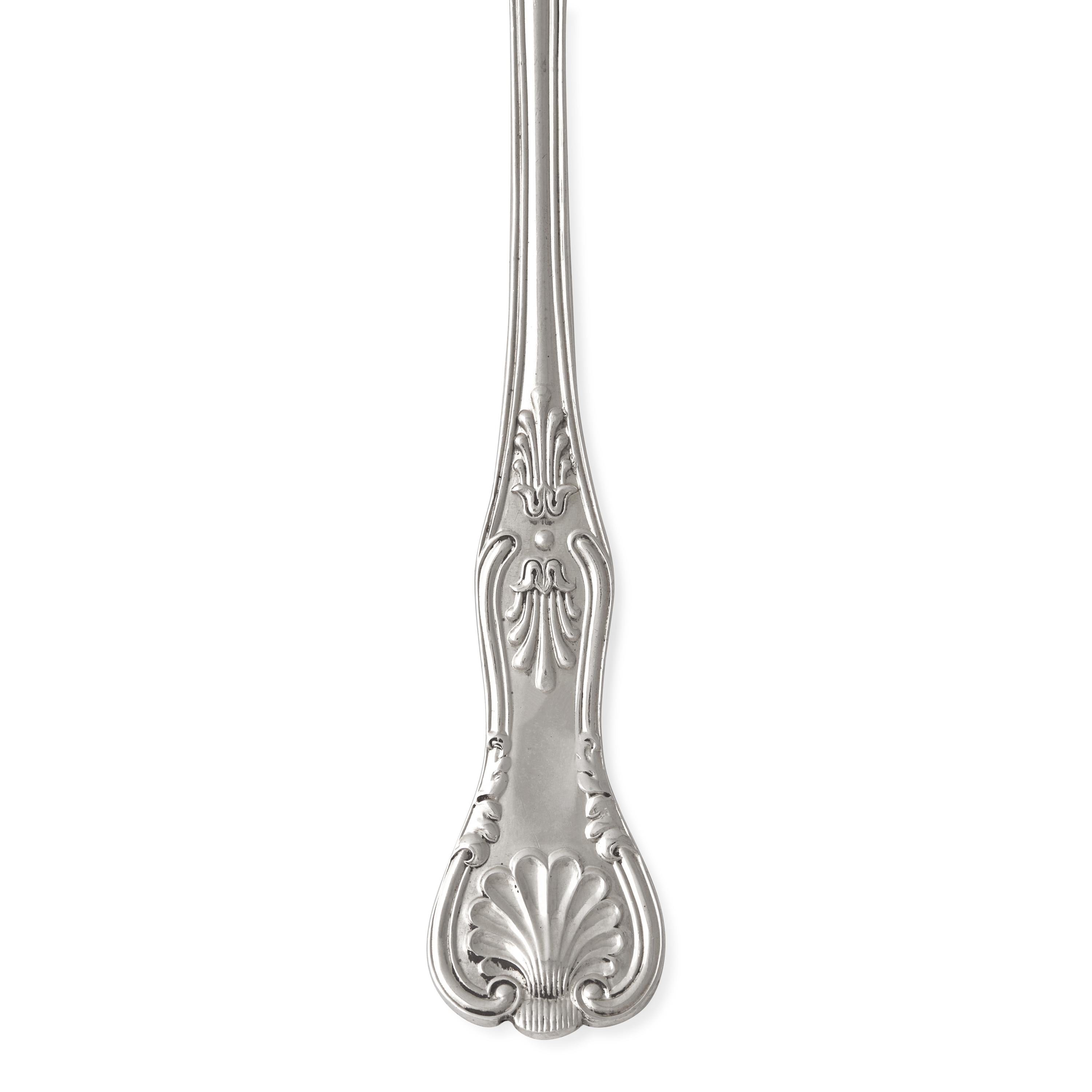 An Assembled English Silver Flatware Service