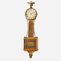 A Federal giltwood and églomisé banjo clock early 19th century