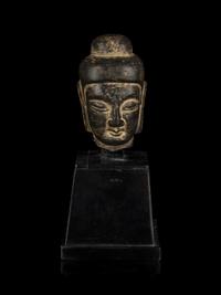 A Chinese Stone Carving of Buddha Head