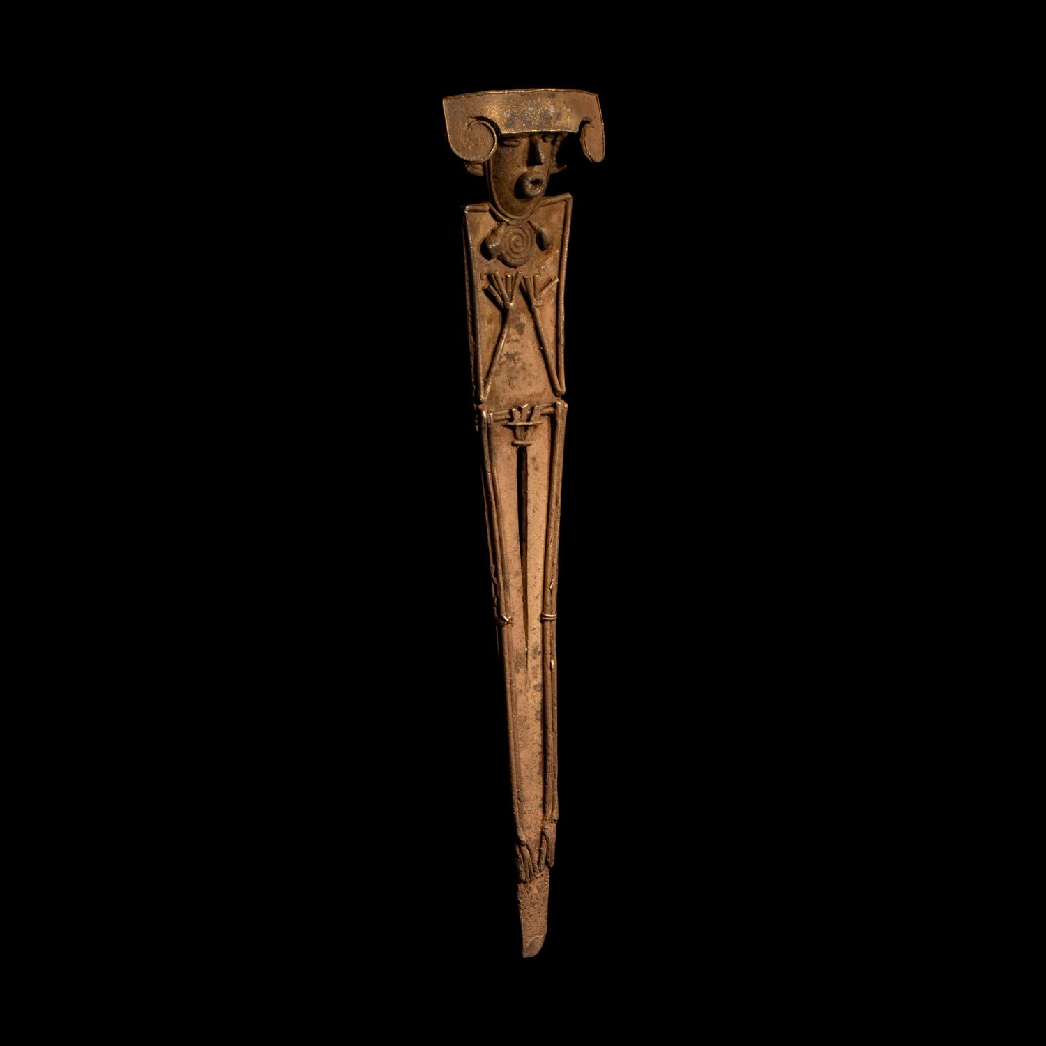 A Muisca Tumbaga Tunjo Figure