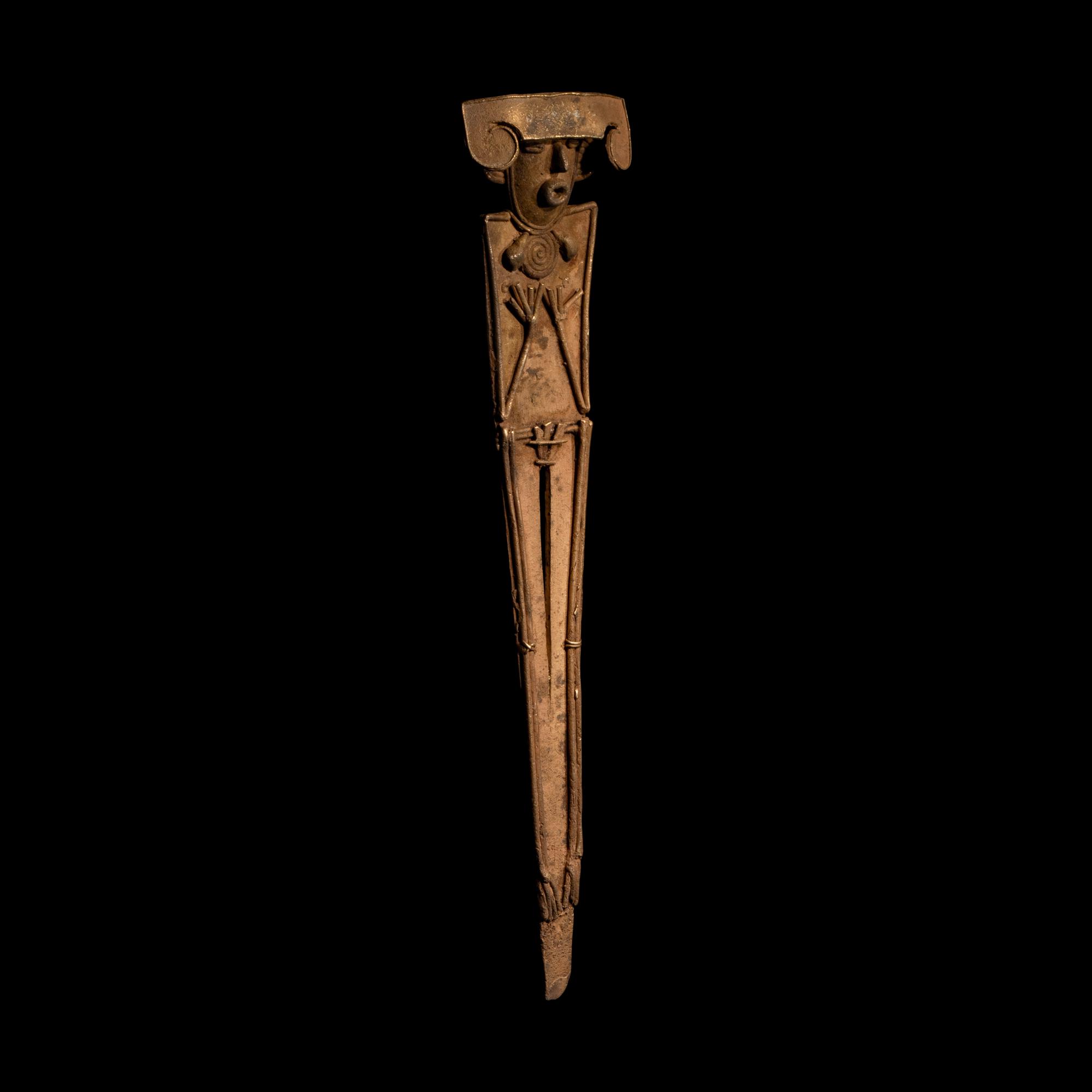 A Muisca Tumbaga Tunjo Figure