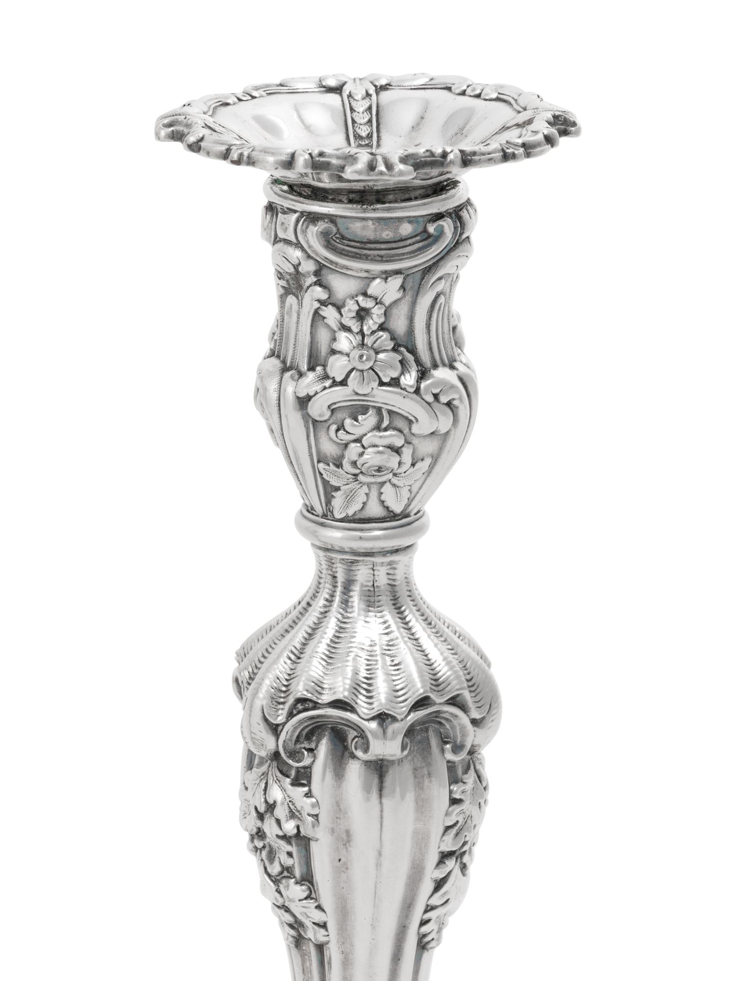 A Pair of Silver Candlesticks