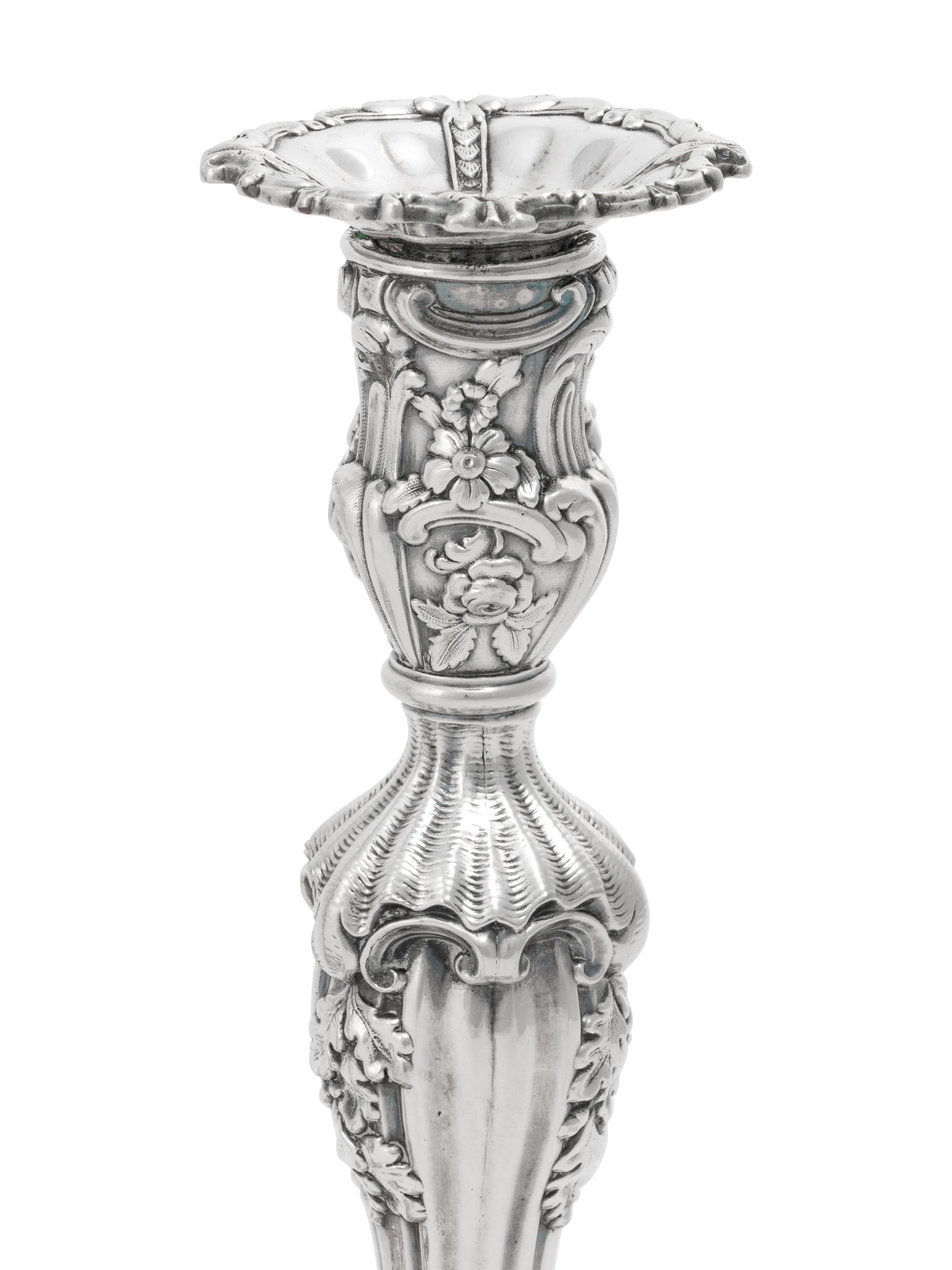 A Pair of Silver Candlesticks