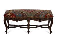 A Louis XV Style Carved Provincial Window Bench