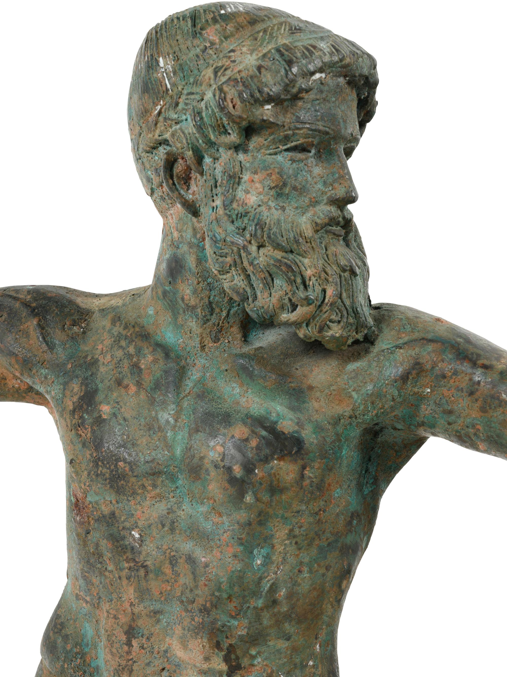 A Bronze Figure of Zeus or Poseidon Modeled After the Artemision Bronze