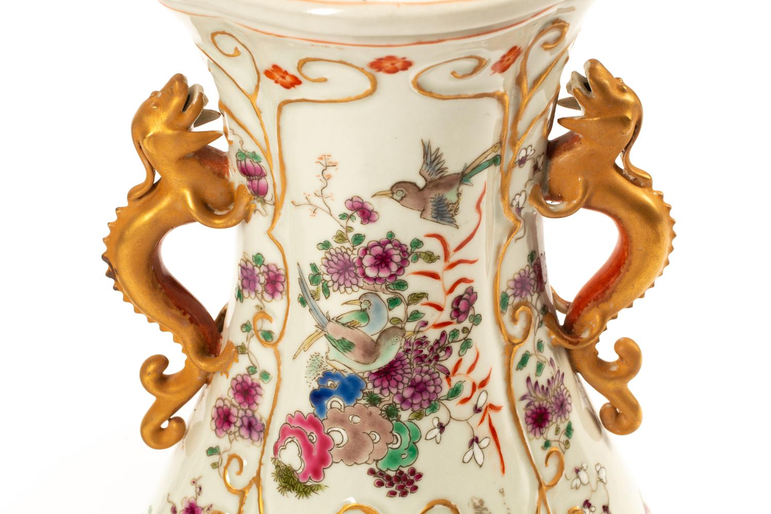 A Pair of Chinese Export Porcelain Covered Vases — EARLY 20TH CENTURY