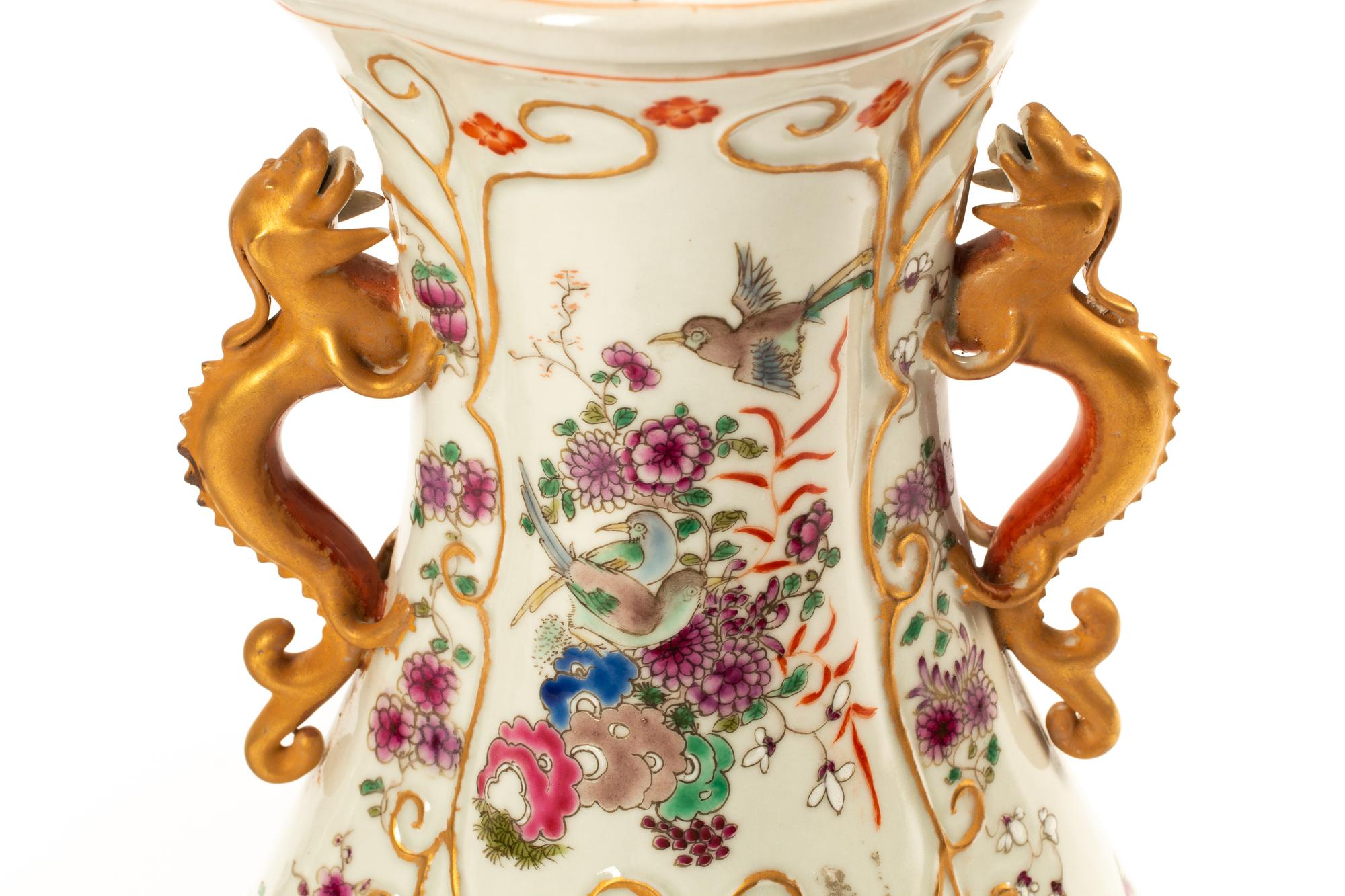 A Pair of Chinese Export Porcelain Covered Vases — EARLY 20TH CENTURY