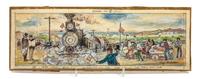 Hazel Goetsch, (American 1892-1984), Nine Works: Mural Studies for St. Louis Post Office, c. 1939
