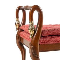 An Empire Style Walunt and Gilt-Metal Mounted Hall Bench