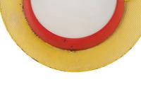 A French Yellow and Red Metal Plafonnier or Wall Light