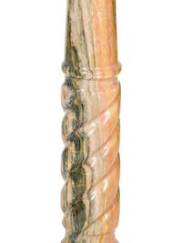 An Empire Style Gilt Bronze Mounted Variegated Pink Marble Pedestal