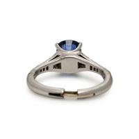 Ceylon Sapphire, Diamond, and Platinum Ring