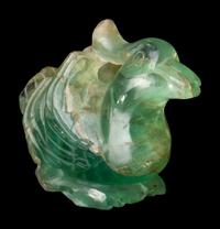 Three Chinese Green Hardstone Carvings