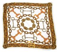 A Pair of Gucci Silk Scarves, 34" x 34".