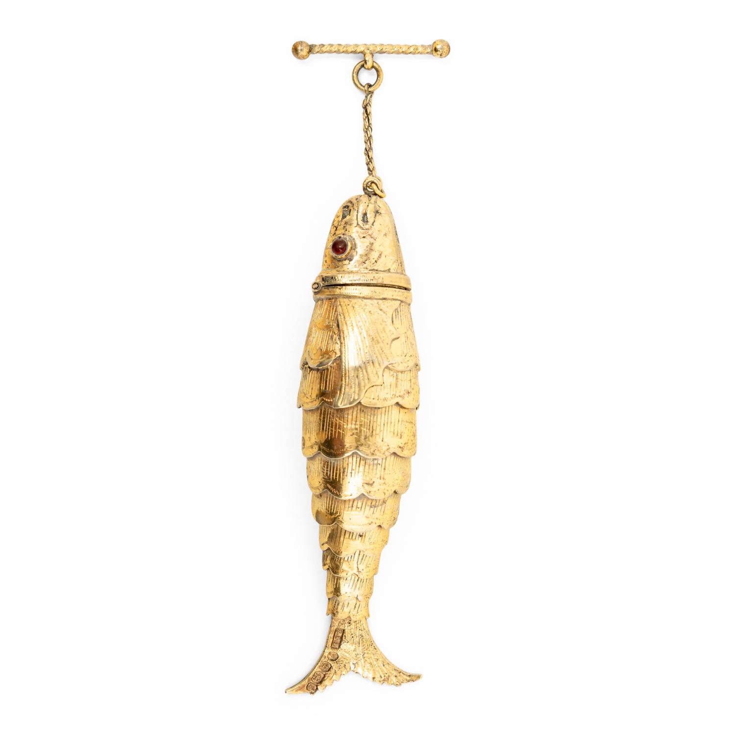 A Dutch Silver-Gilt Articulated Fish