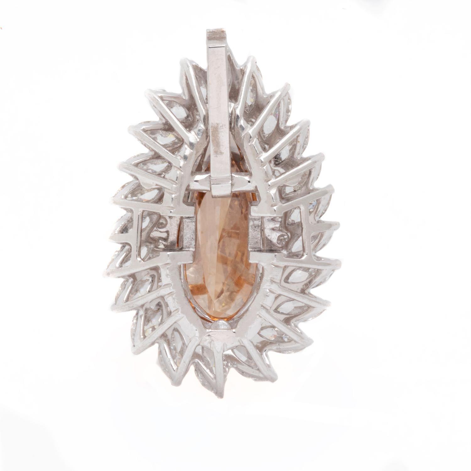 FANCY BROWN-YELLOW DIAMOND AND DIAMOND RING-DANT