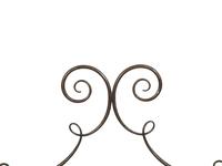 A Wrought Iron and Parcel Gilt Marble Top Console Table