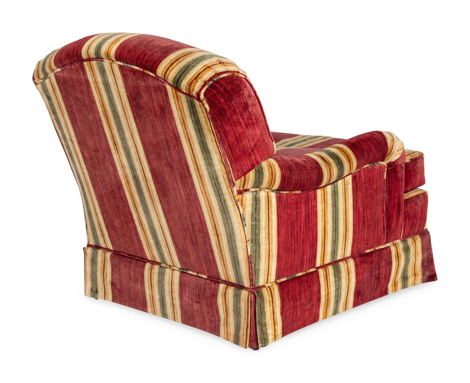 A Pair of Velvet Upholstered Armchairs