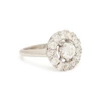 J.E. CALDWELL, PLATINUM AND DIAMOND RING