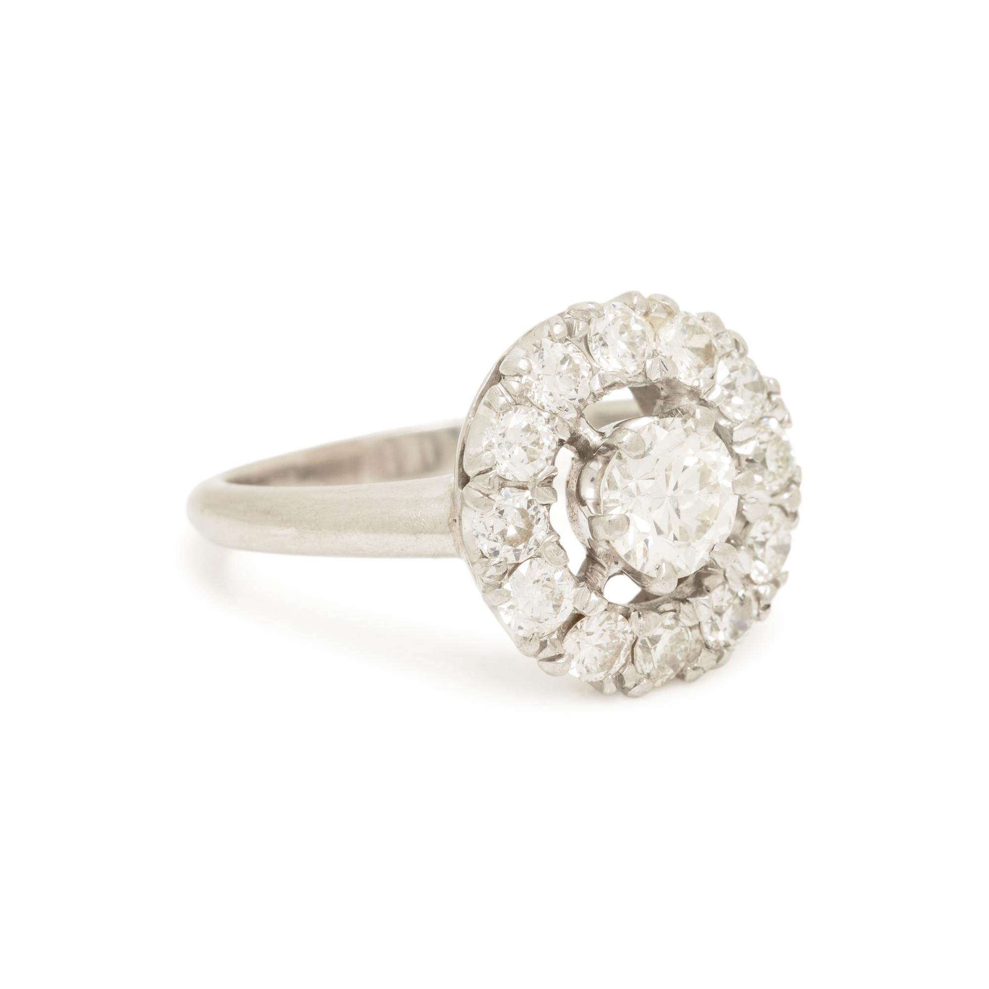 J.E. CALDWELL, PLATINUM AND DIAMOND RING