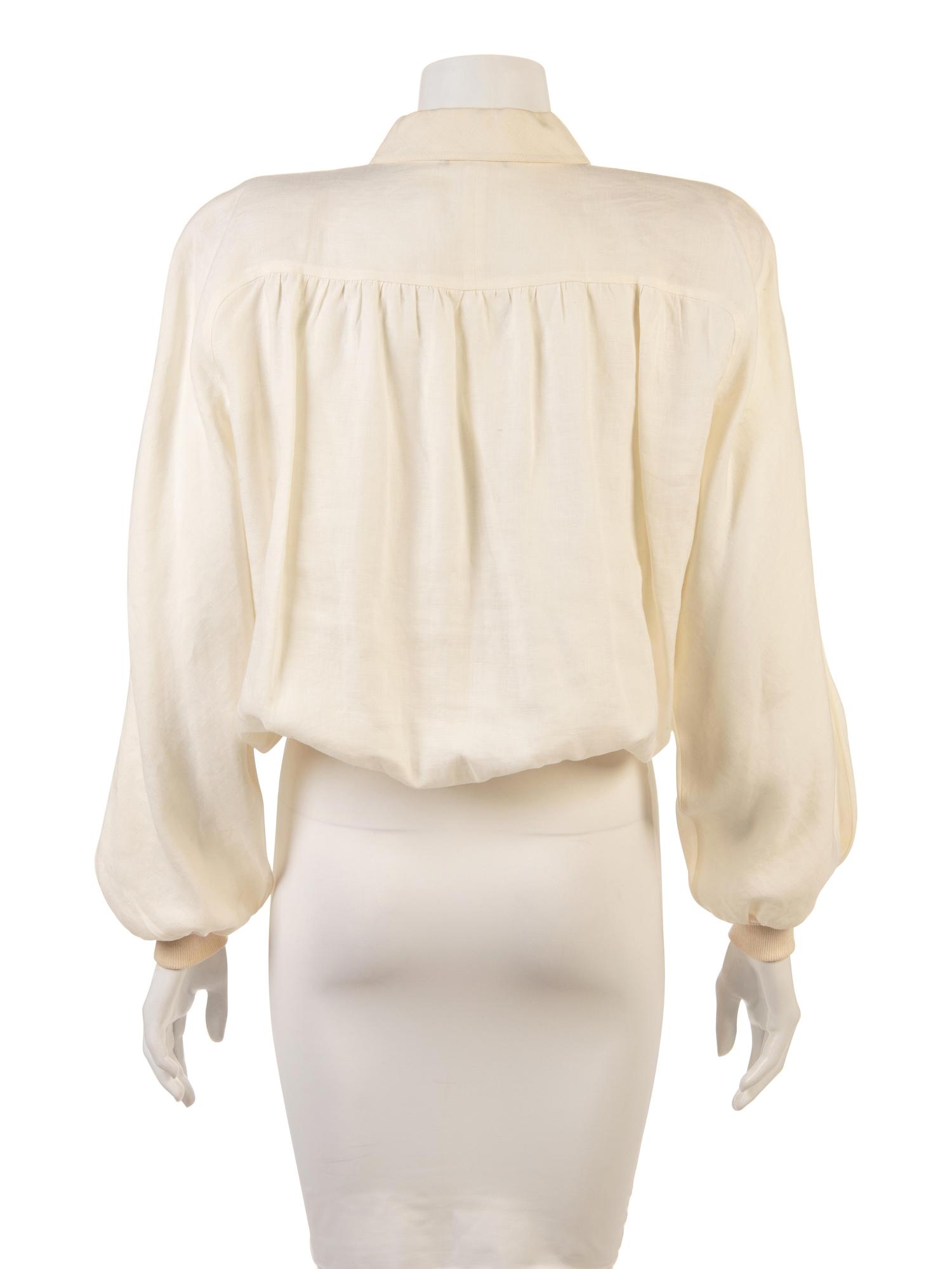 Four Designer Shirts: Two Valentino, One Ungaro, One Hanae Mori, 1980-90s