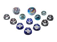 Thirteen Art Glass Paperweights