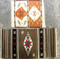 Two Native American Rugs Larger 4 feet 5 inches x 2 feet 4 inches (largest).