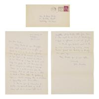 [Literature] Knowles, John. A Separate Peace, with an autograph letter, signed