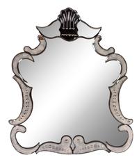 A Venetian Etched Glass Mirror