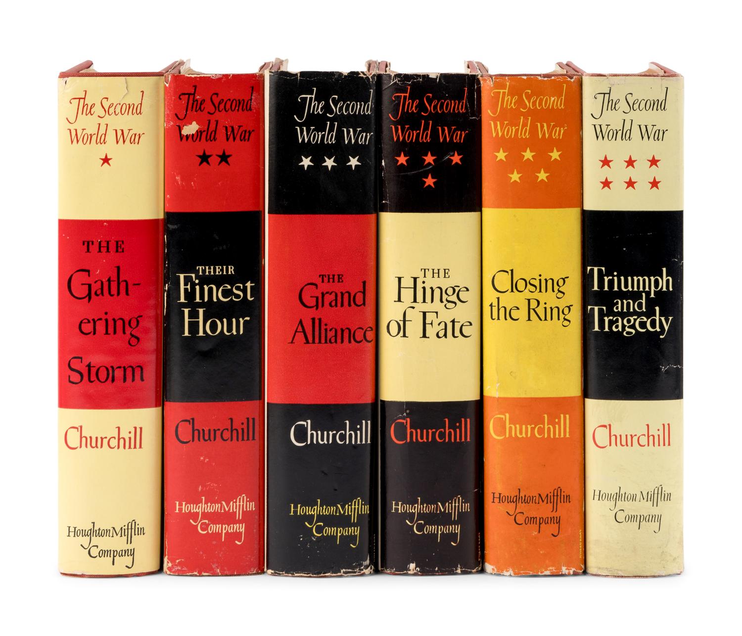 CHURCHILL, Winston Leonard Spencer, Sir (1874-1965). The Second World War. Boston: Houghton Mifflin Co., 1948-1953.