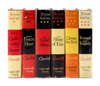 CHURCHILL, Winston Leonard Spencer, Sir (1874-1965). The Second World War. Boston: Houghton Mifflin Co., 1948-1953.