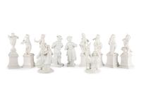 Eleven Royal Nymphenburg and Other Porcelain Figures