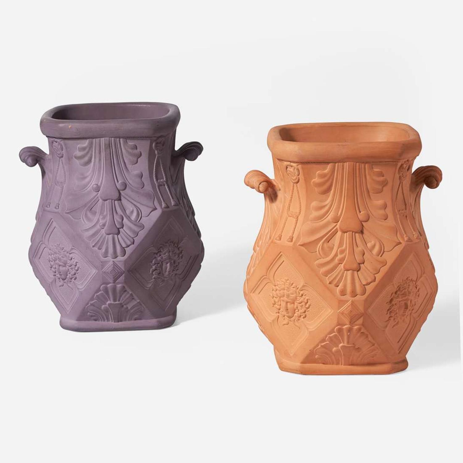 Two Gothic Style Wedgwood Dry-Bodied Wine Coolers UK, mid-19th century