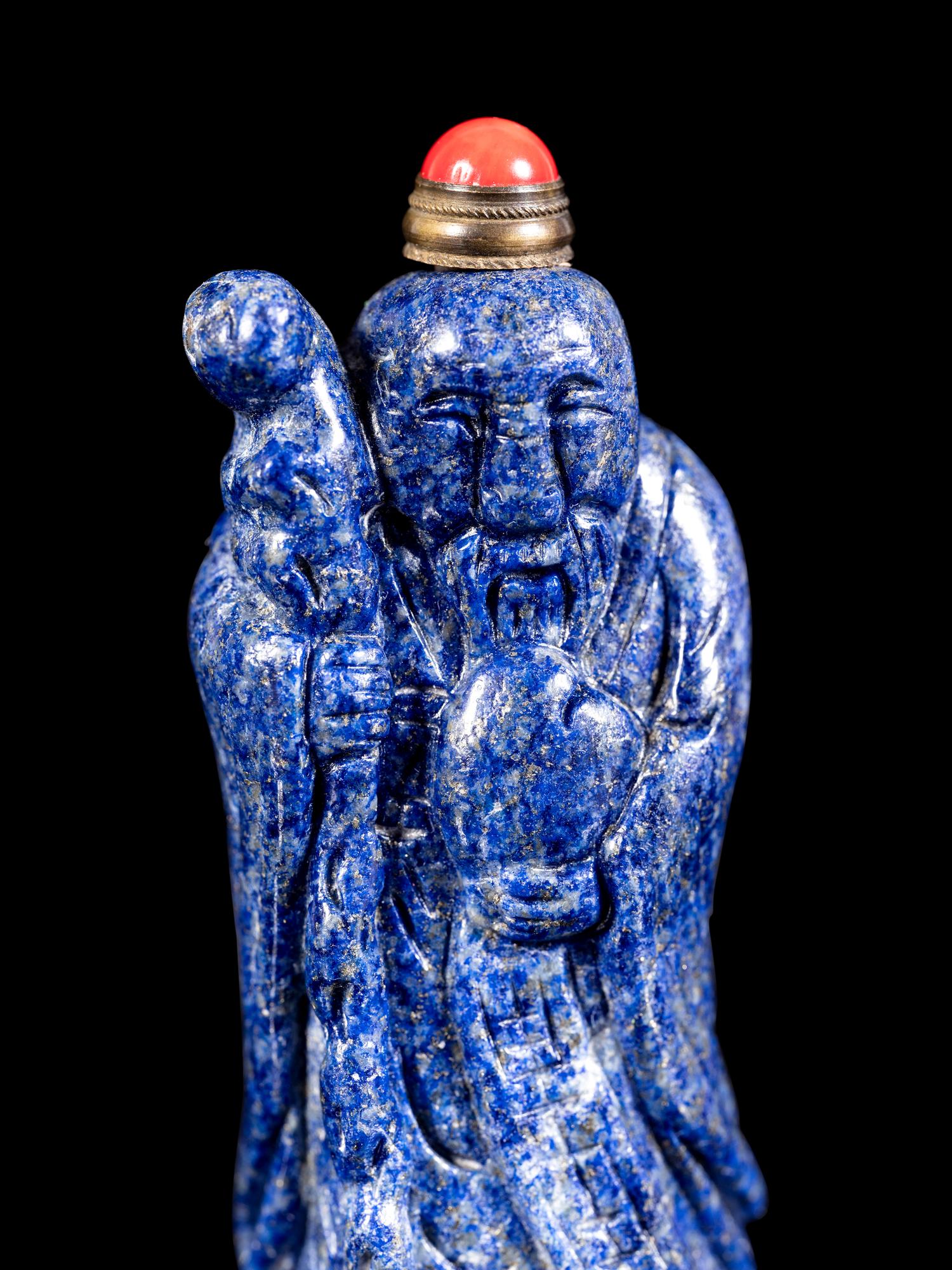 Three Lapis Lazuli Snuff Bottles