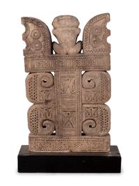 An Asian Relief Carved Stone Stele