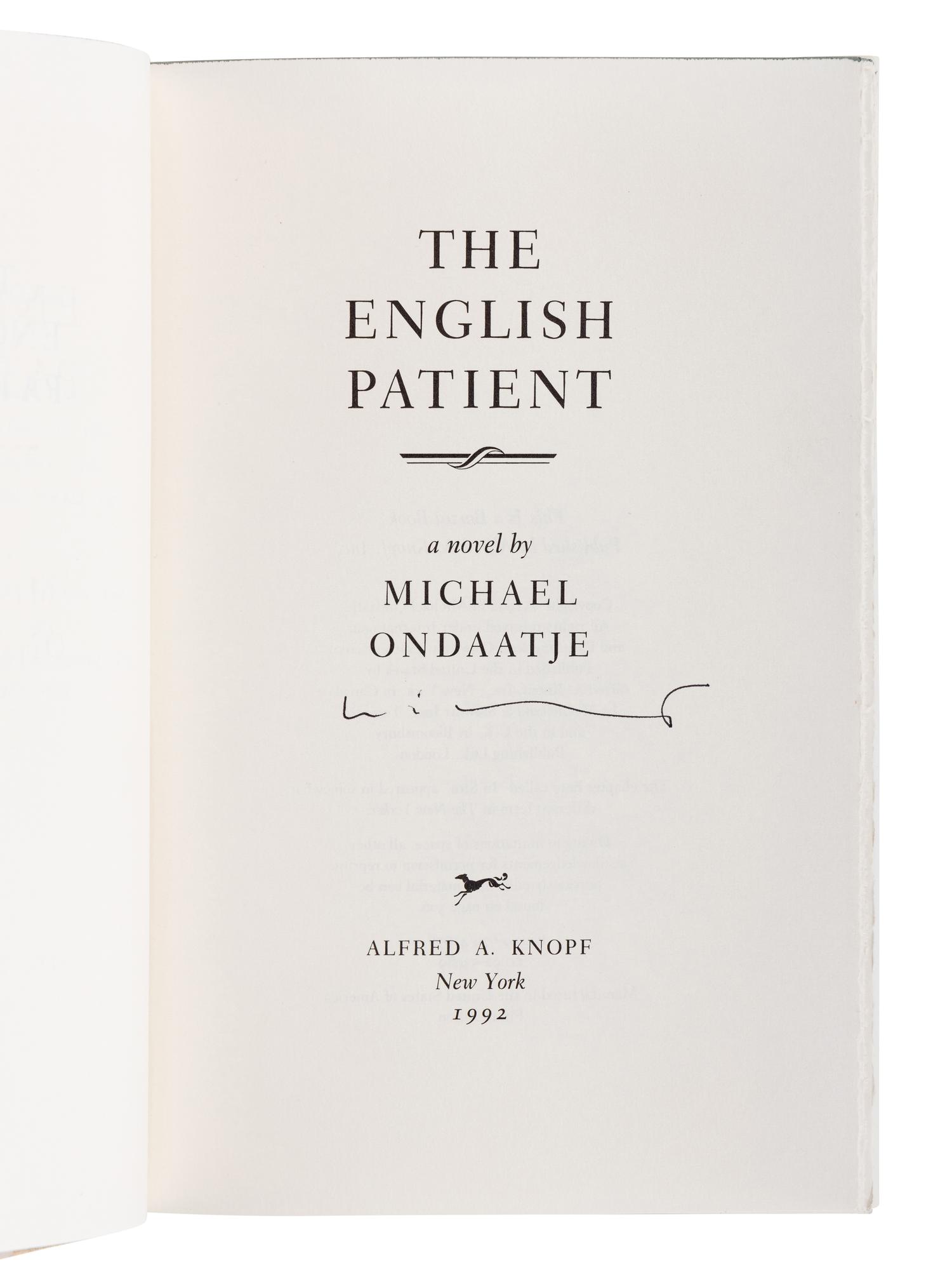ONDAATJE, Michael (b. 1943). A group of 5 works by Ondaatje, ALL SIGNED OR INSCRIBED BY ONDAATJE, comprising: