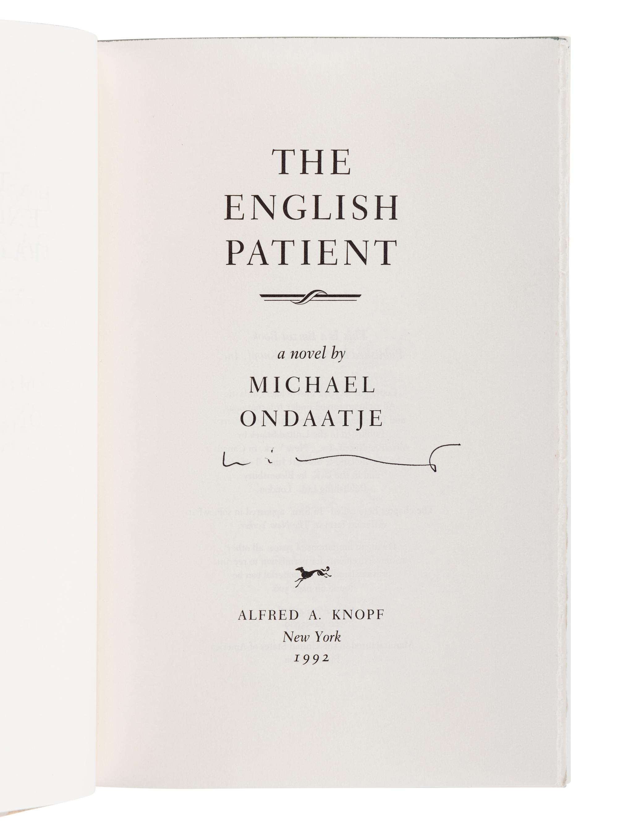 ONDAATJE, Michael (b. 1943). A group of 5 works by Ondaatje, ALL SIGNED OR INSCRIBED BY ONDAATJE, comprising:
