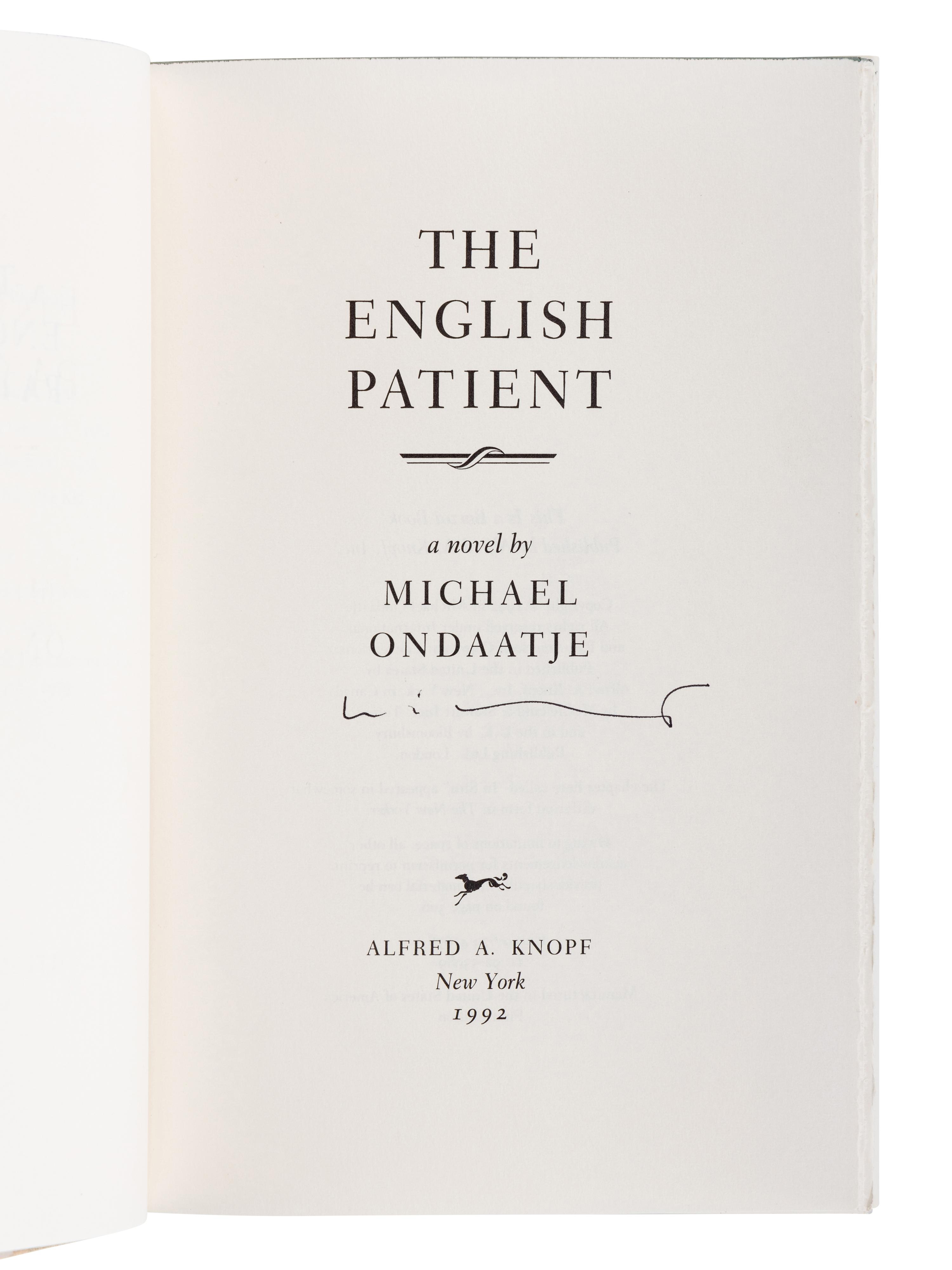 ONDAATJE, Michael (b. 1943). A group of 5 works by Ondaatje, ALL SIGNED OR INSCRIBED BY ONDAATJE, comprising: