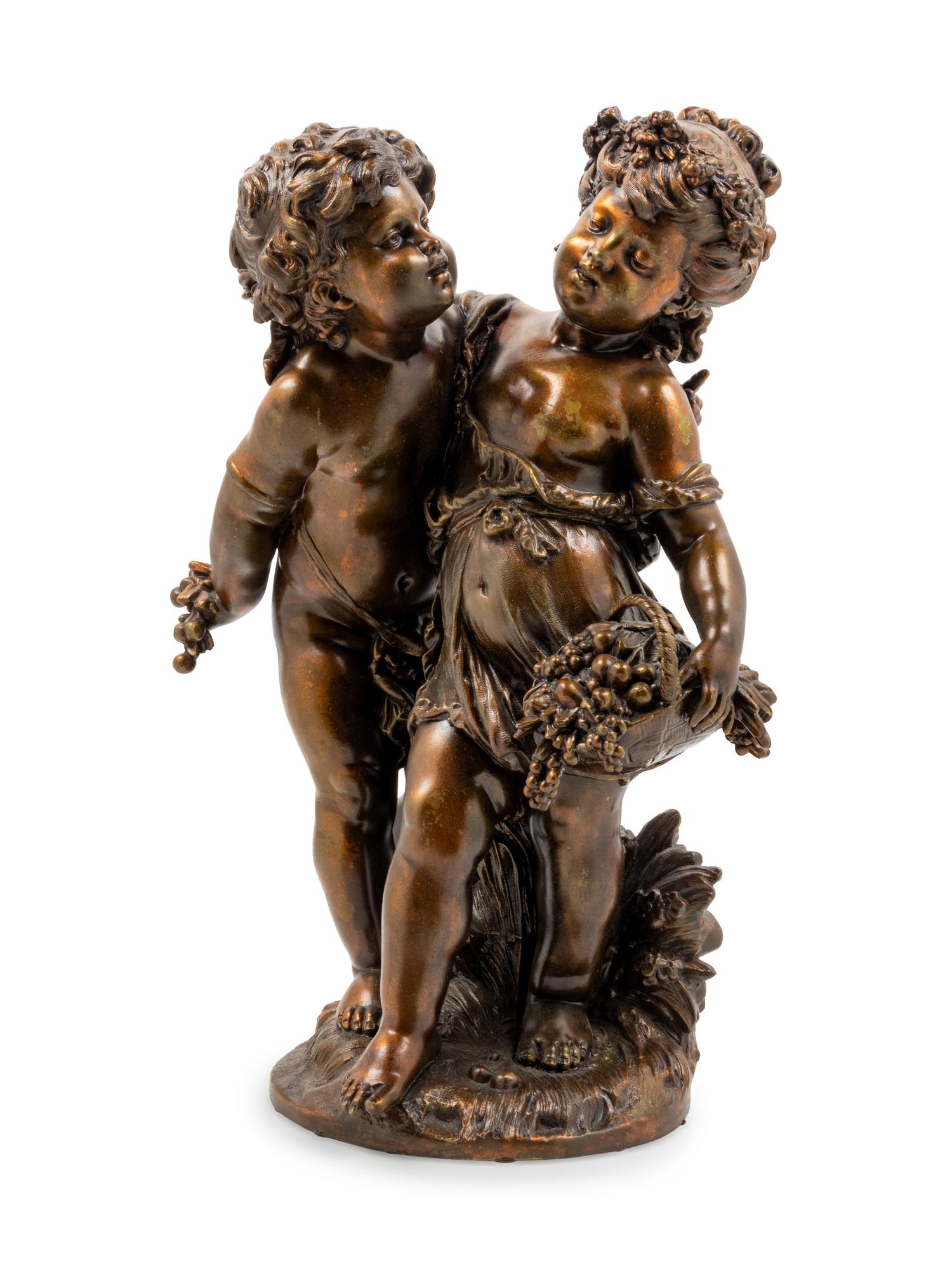 An Ansonia Florida Gilt Metal Mantel Clock