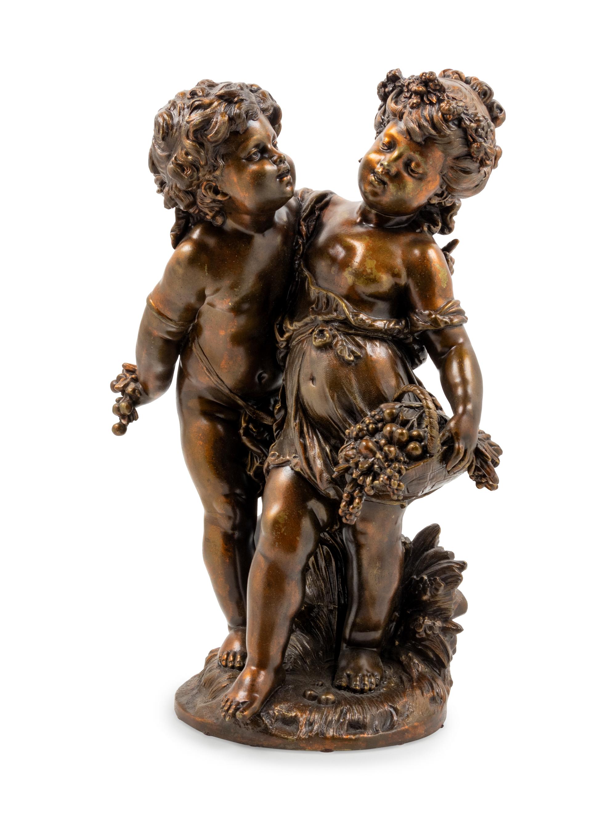 An Ansonia Florida Gilt Metal Mantel Clock