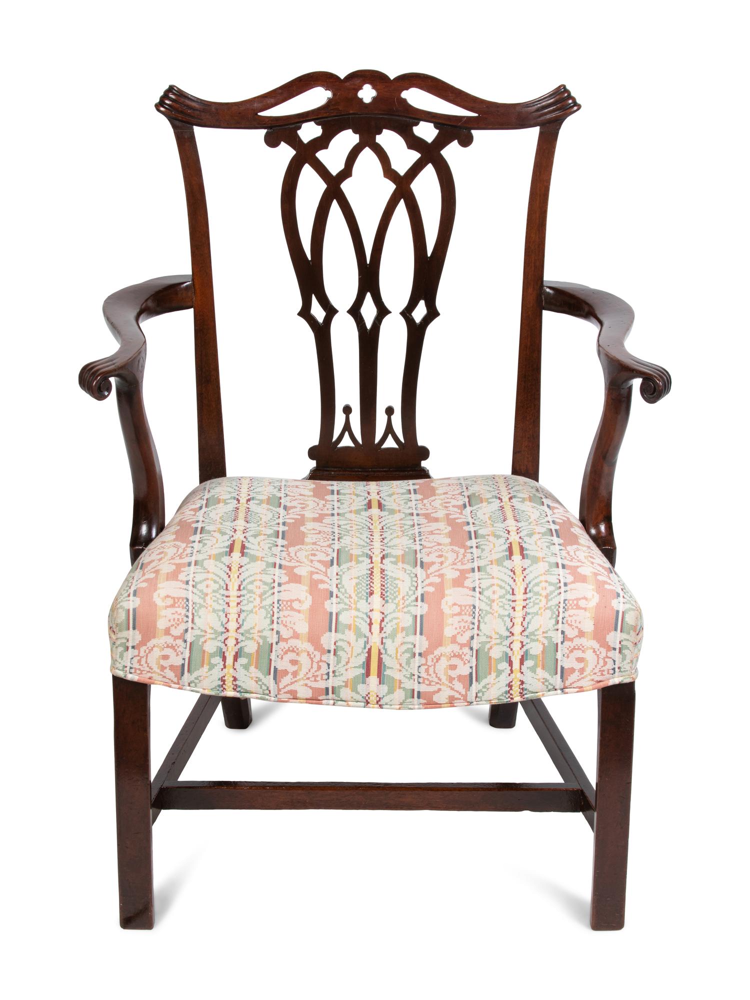 A George III Style Mahogany Armchair
